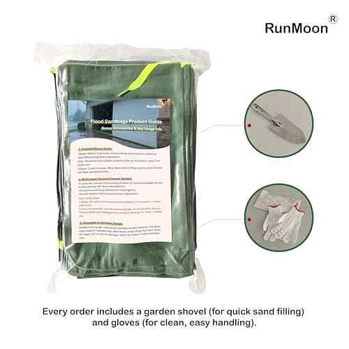 Upgraded Extra-Thick Reusable Flood Sandbags - Double-Stitched Canvas, Leak-Proof Closure | Multiple Sizes (3ft-10ft) for Water Barrier & Flood Protection? (10ft (Upgraded) 4-Pack)