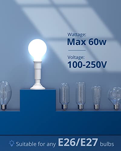 JACKYLED E26 Light Socket Extender 4-Level Extendable Bulb Adapter - Variation 2