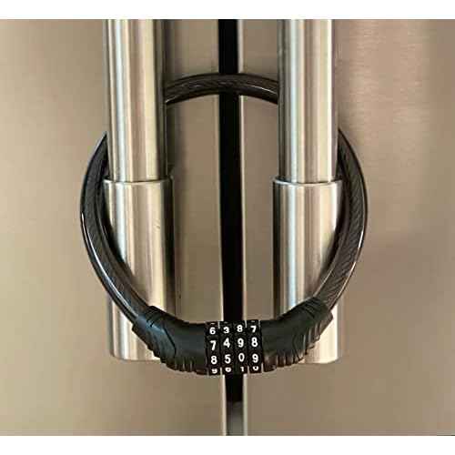 Urban August Refrigerator Lock for Kids & Adults, 4-Digit Code Fridge Lock for French-Door Refrigerators, & Versatile Cabinet (One)