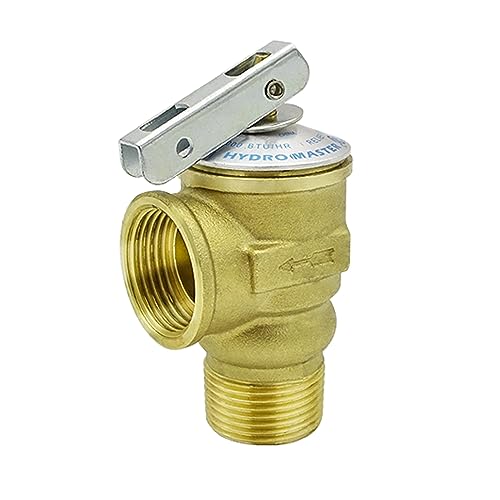 Hydro Master Tankless Water Heater Service Valve Kit with Pressure Relief 3/4-Inch Brass