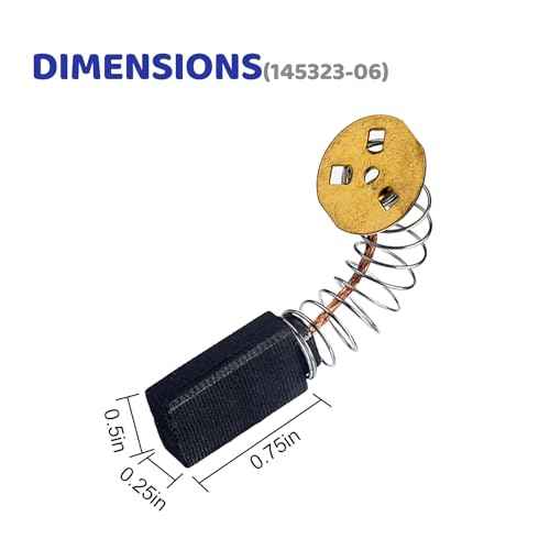 4 Pack 145323-06 145323-02 & 145323-03 Carbon Motor Brushes Replacement Fits for Dewalt Black & Decker DW705 DW708 DW359 DW361 DW362 DW715 DW744 DW744SB DW715