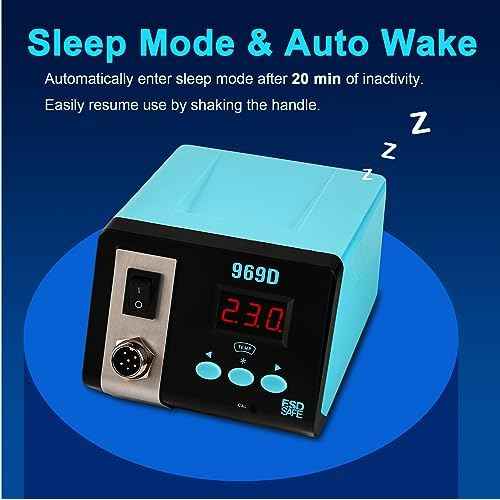 75W Soldering Station, LAKIX Digital Soldering Iron Kit with Precise Heat Control (122¢µ to 896¢µ), ¡ÆC/¨¬F Conversion, Auto Sleep & Calibration Support for Home Appliance and DIY Repairs