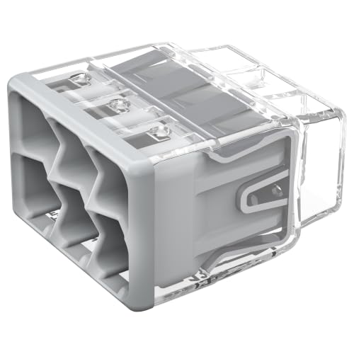 WAGO WALL-Nuts Pushwire Splicing Connectors 6-Conductor Gray Box of 50