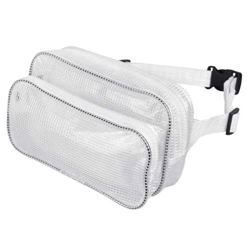 10.6 Inch Fanny Pack Tool Bag -Transparent & Anti-static Cleanroom Waist Pack Belt Bag for Work and Travel