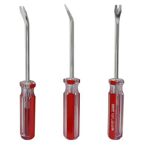 3 Pcs Tack Lifter Nail Puller, Elbow Head V Tip Nail Staple Rivet Tack Puller Screwdriver Tool, Length: 7.4"
