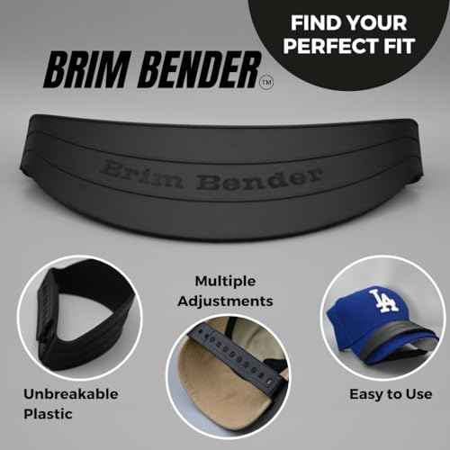 Hat Brim Bender -(1 PC) Hat Bill Bender Easy Snap-on Curving Band - Perfect Multiple Size Shaper Design - Black One Size Fits All - Plastic Reusable Shaping Bands