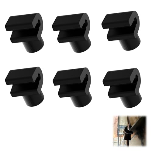 6-Pack Snap Handle Connectors for Rev-A-Shelf 27-Quart Trash Cins, Black