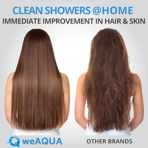 weAQUA Chrome Heavy Duty 2-Pack Shower Filter for Hard Water & Heavy Metals