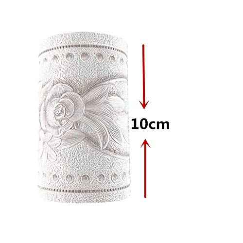 MULLSAN 5 Meters Rattan Flower 3D Peel and Stick Waterproof Wall Border Easy to Apply (White)