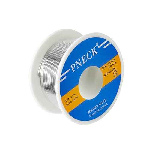 60/40 Tin Lead Rosin Core Solder Wire for Electrical Soldering, 0.032" 1.76 oz (0.8 mm 50 g)