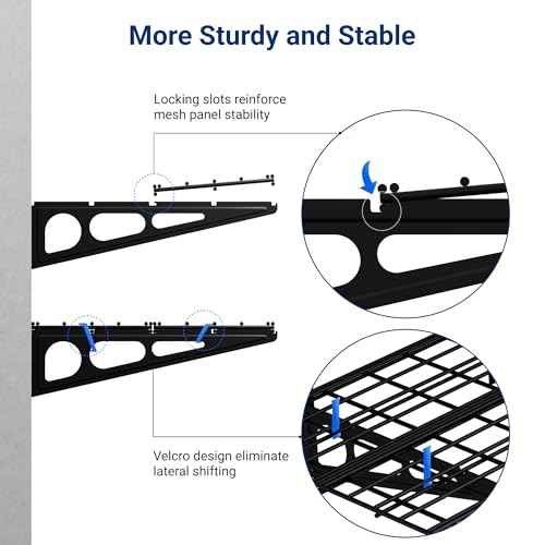 FLEXIMOUNTS 2-Pack 2x6ft Garage Shelving 24-inch-by-72-inch Wall Shelf Garage Storage Rack Floating Shelves, Black