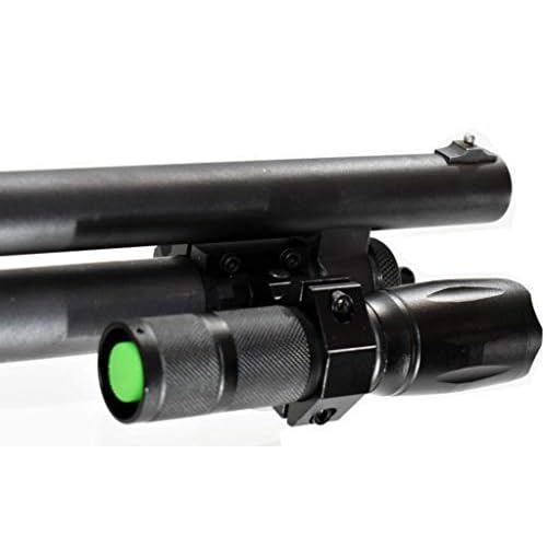 Trinity 1000 Lumen led Flashlight for mossberg 500 Pump Home Defense Tactical Hunting Optics Aluminum Black Picatinny Weaver Mounted Adapter Single Rail Mount.