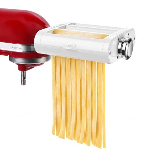 Antree White 3-in-1 Pasta Roller & Cutter Attachment for KitchenAid Stand Mixers