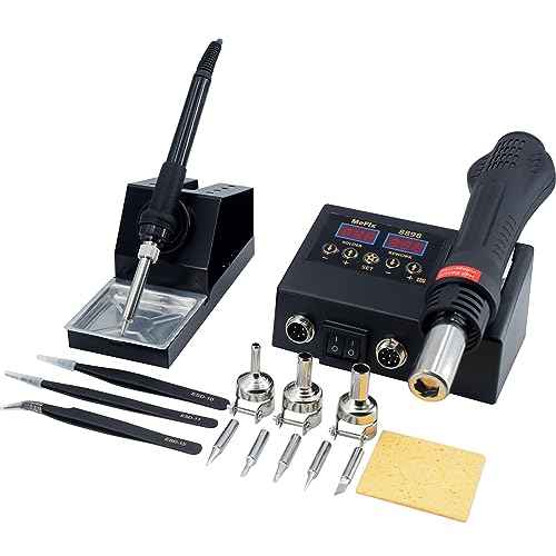 MeFix 8898 Portable 2 in 1 Soldering Iron Station SMD Hot Air Rework Station