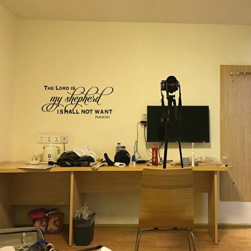The Lord is My Shepherd ISHALL NOT Want - Psalm 23:1 -Carved Letters Christian Quotes Wall Decal Religious Motto Bible Verse Art Letters Home D?cor