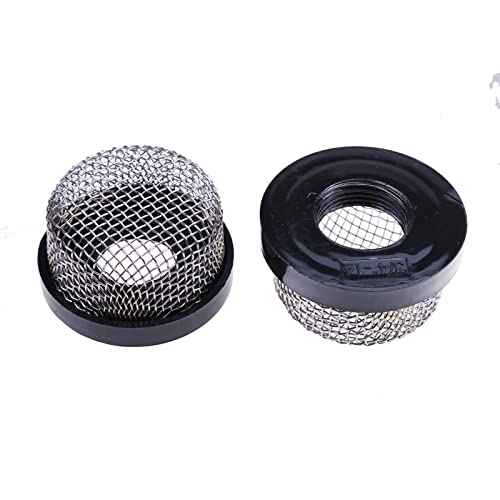 ZTUOAUMA 2X Stainless Steel Wire Mesh Screen Strainers Aerator Strainers 89621 Compatible with Aerator Pump Livewell Pump and Baitwell 3/4" - 14 Female Thread