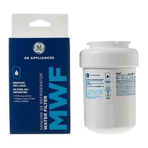 GE MWF Refrigerator Water Filter, Genuine Replacement Filter, Certified to Reduce Lead, Sulfur, and 50+ Other Impurities, Replace Every 6 Months for Best Results, Pack of 1