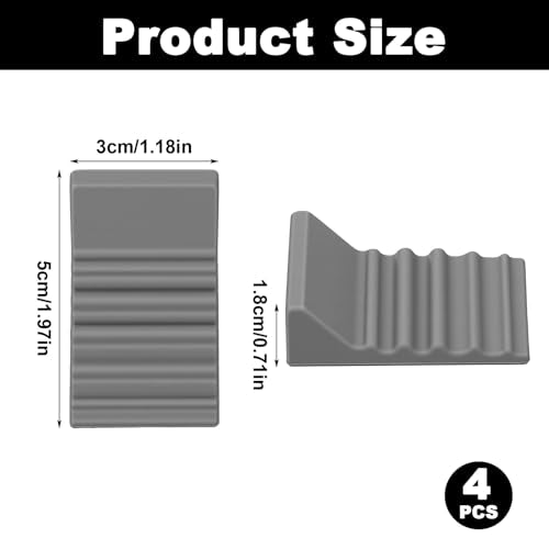 Mabor 4-Piece Wall Protectors for Trash Cans — Non-Slip Silicone Floor Pads