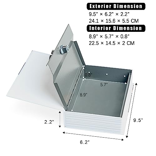 PACOLO Rose Combination Diversion Book Safe with Security Lock - Hidden Storage Box, 9.5x6x2.2 Inches