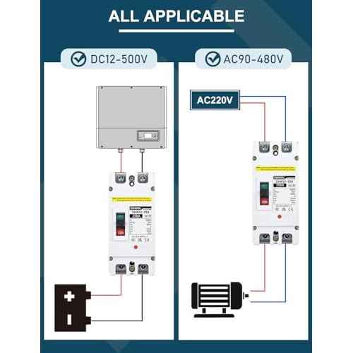 DIHOOL Battery DC Disconnect Switch, 250 Amp DC Breaker for Main Power Station Solar System, UPS