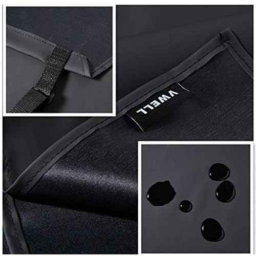 VWELL Vinyl Rubber Waterproof Apron, 41.5''Chemical Resistant Apron for Dishwashing, Lab Work, Butcher, Gardening, Dog Grooming PVC No Pocket