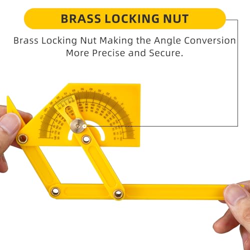 2-Pack Adjustable Protractor Angle Finder with Lock Knob 0°-180°