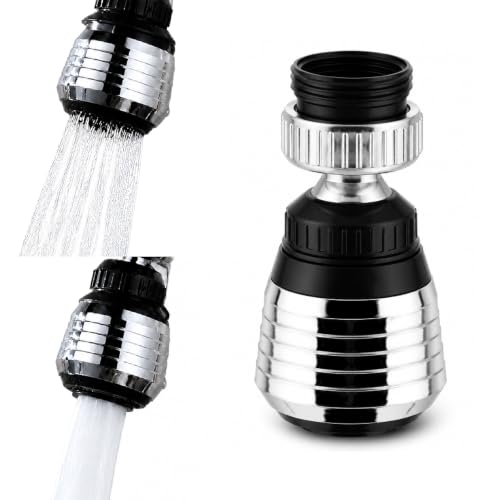 Water-Saving 360° Swivel Faucet Aerator for Kitchen Sink - Dual Spray Nozzle Adapter