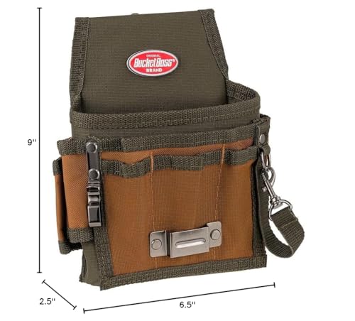 Bucket Boss - Tool Pouch with FlapFit, Pouches - Original Series (54140) , Brown