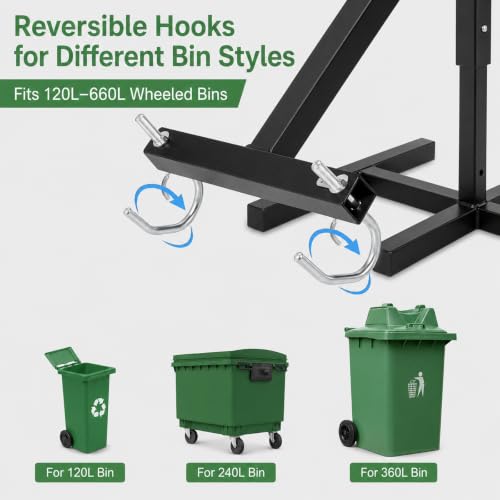 Manual Trash Can Compactor Tool for 32-170 Gallon Waste Bins - 1Pc