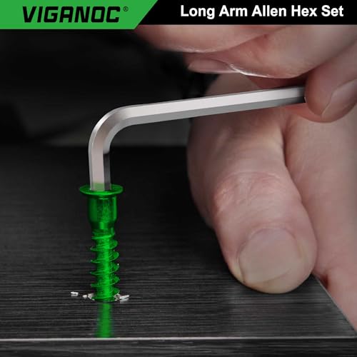Allen Hex Key Set, 9-Piece, L-Shape, Chrome Vanadium Steel, 1.5-10 mm