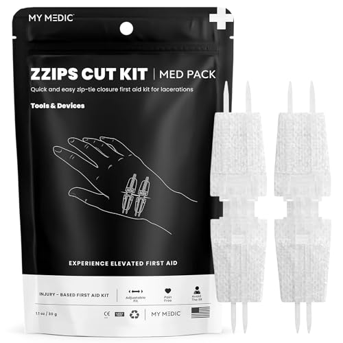 My Medic ZZips MedPack Wound Closure Kit for Cuts & Lacerations - First Aid Alternative