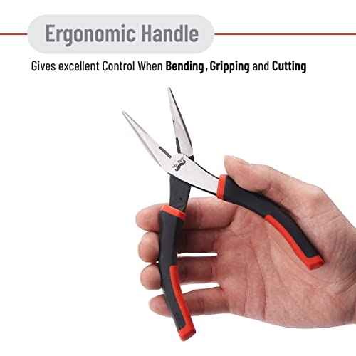 Mr. Pen- Needle Nose Pliers, 7 Inch, Long Nose Pliers, Needle Nose Pliers Tool, Pliers Needle Nose, Long Nose Pliers with Cutter, Wire Wrapping, Crafts, Jewelry Making Supplies