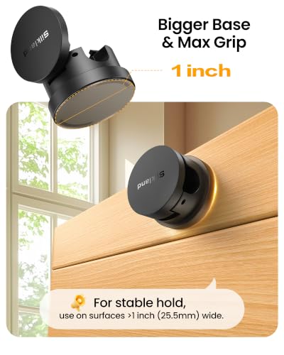 Silkland 6 Pack Black Snap-Lock Cable Clips Rotatable Cord Holders for Nightstand