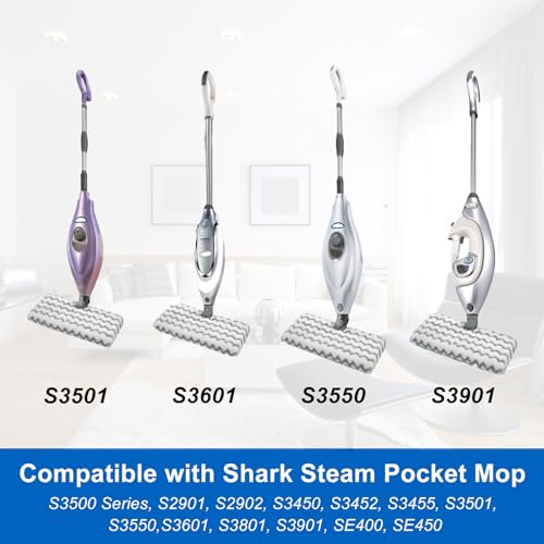 6 Pack Steam Mop Replacement Pads for Shark S3501/S3601 – Gray (IMECCAlive)