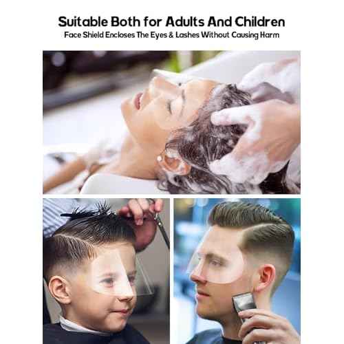 EBANKU Face Eye Shield, 50 Pcs Plastic Shower Shield Visor Eye Protector Makeup Protective Eyebrow for Adults Haircut Hairspray