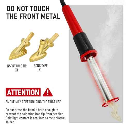 RX WELD Plastic Welder, 2 in 1 Welding Kit Repair Welder Kit 1000PCS Hot Stapler for Car Bumper Cracks, Kayaks, Plastic Toys, Patent Number D1052628