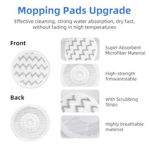 VIEWALL Steam Mop Pads Replacement for Shark S8000 S8001 S8002 S8200 S8200 – S7000/S8000 Variation Included