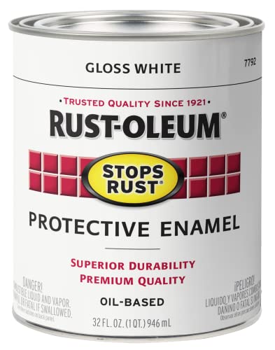 Rust-Oleum Stops Rust Protective Enamel Paint Gloss White 32 Fl Oz