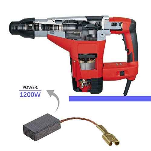 Create idea 2 Pairs Carbon Brushes 15x10x5mm Compatible with Milwaukee Drill SB2E85 DME1300 Grinder AG1200 AG1200-125 Hammer BH2600R BH2600RX2 Polisher Wall Chaser MFE1305 MFE1500/0, 1200W