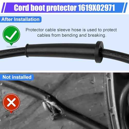 1619X02971 Strain Relief Replacement Part Cord Boot Protector, Rubber Strain Relief Cord Boot for Skil Circular Saw HD5750 5825 HD77 HD77M for Dewalt 330005-01 EC14/2, EC16/3 Power Tools Cord