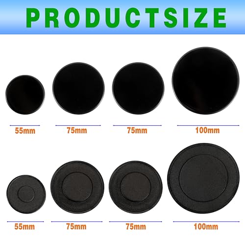CDDCWZ Upgraded Gas Stove Burner Cap Set 4-Piece Flat Variation