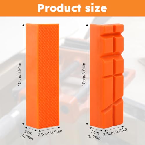 4" Vise Jaw Pads, Magnetic Soft Jaws Protective Covers for Bench Vise, Multi-Groove and Textured Inserts for Clamping Woodworking Metal Plastics, 2 Pair