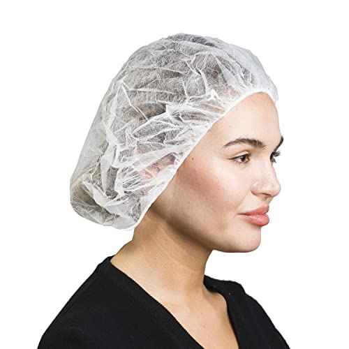 Unisex Polypropylene Bouffant Caps [100 | 1000 | WHITE | BLUE | 21" | 24" | 28"]