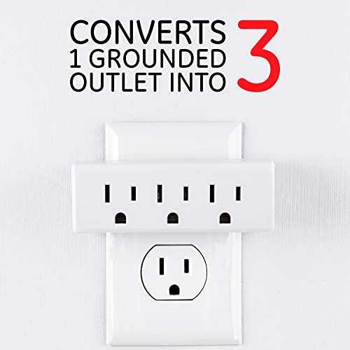 GE White 3-Outlet Wall Power Extender, Indoor Indoor Use, 1 Pack