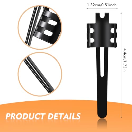 20 Pieces Replacement Flashlight Clip for Removable Accessories, Black Pocket Clip, Pen Clip, Durable¡¢Lightweight¡¢Portable