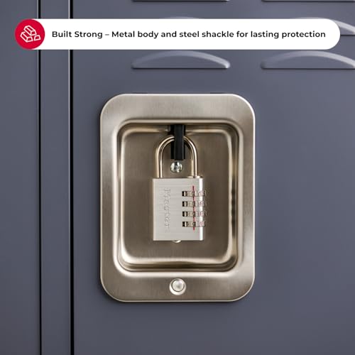 Master Lock Indoor 4-Digit Combination Padlock 1-9/16-Inch, Silver, 1 Pack