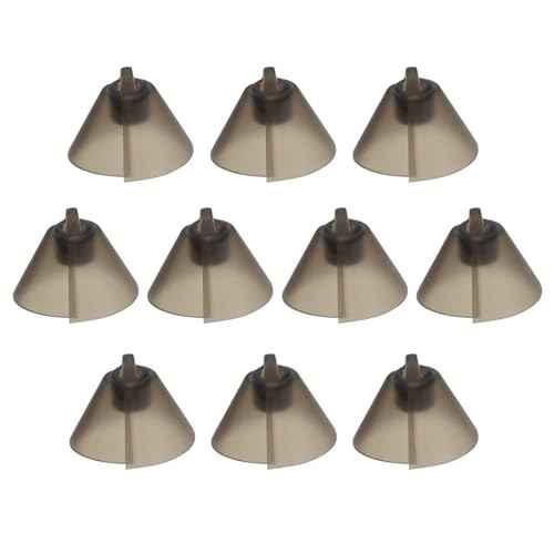 10pcs Hearing Aid Domes Soft Silicone Receiver Tulip Domes Audiphone Ear Tips Replacements Earbud Audiphone Invisible Tip Domes Transparent Black