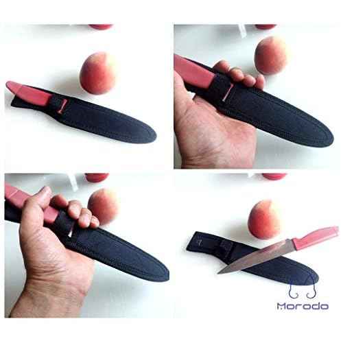 3.5"-5.3" Fruit Knife Universal Knife Scabbard Sheath (Black Nylon)