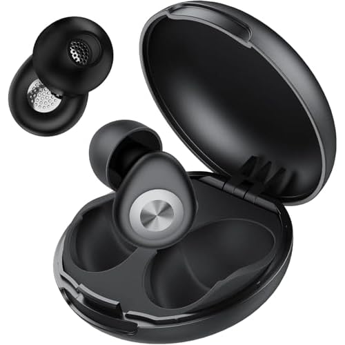 Ear Plugs for Sleeping Noise Cancelling, 45dB Earplugs for Noise Reduction, Reusable Noise Cancelling Ear Plugs Hearing Protection for Focus/Study/Work/Concert, Silicone EarPlugs with Case & 8 Eartips