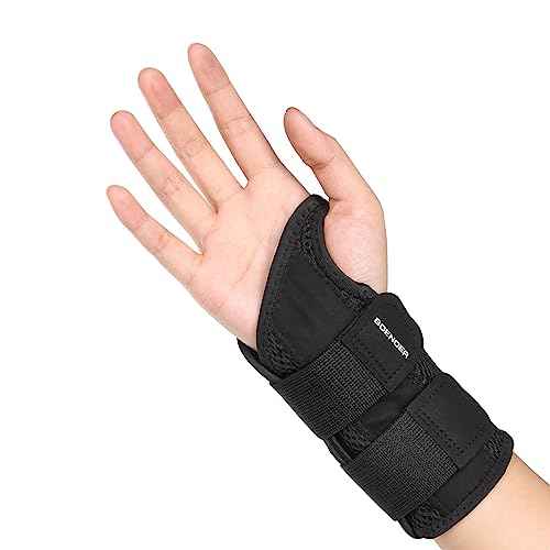 Boenoea Wrist Brace for Carpal Tunnel, Wrist Brace Night Support, Adjustable Wrist Splint Right Left Hand, Wrist Support for Women and Men, for Relief Pain of Arthritis, Tendonitis, Sprains (S/M)